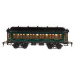 Märklin Personenwagen 1931 G, Spur 1, HL, mit Inneneinrichtung, 4 AT, Dach mit Galerie und