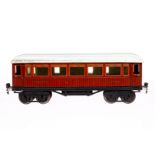 Märklin Mitropa Schlafwagen, Spur 1, Teak CL, 4 AT, 4A, mit Inneneinrichtung, 1 Trittstufe verbogen,