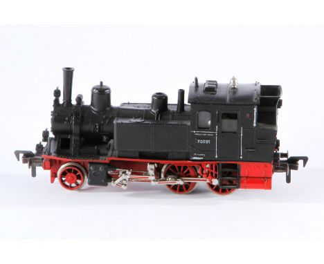 Fleischmann 1-B Tenderlok ”70 91”, Spur H0, schwarz, Alterungsspuren, Z 3