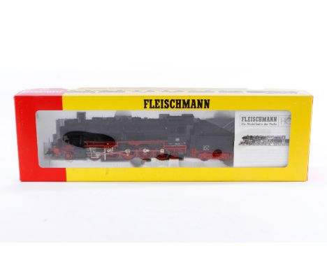 Fleischmann 1-E Schlepptenderlok ”50 411” 4175/92, Spur H0, schwarz, Alterungsspuren, im leicht besch. OK, sonst noch Z 2
