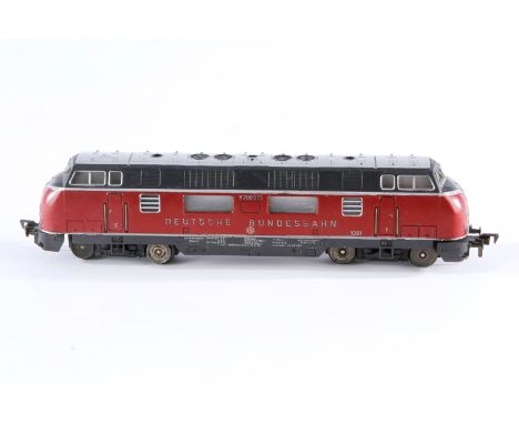 Fleischmann Diesellok ”V 200 035” 1381, Spur H0, rot/grau, Alterungsspuren, Z 3