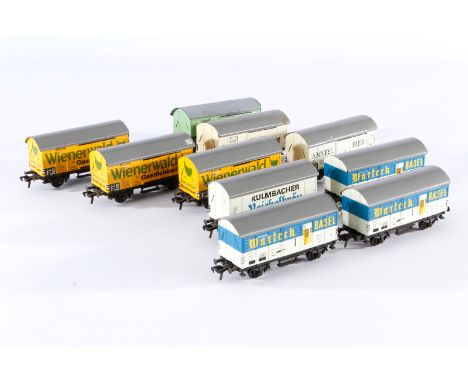 Konv. 10 Fleischmann Güterwagen, Spur H0, meist Blech, Z 3