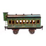 Märklin Abteilwagen 1866, Spur 1, grün HL, 6 AT, 2A, Inneneinrichtung und BRHh, Alterungs- und