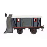 Bing Schneeschleuderwagen, Spur 1, uralt, mit imit. Stirnlampe und 2 ST, leichte Alterungsspuren,