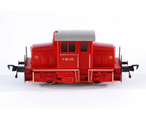 Fleischmann Diesellok ”V 42-03”, Spur H0, rot, Alterungsspuren, Z 3