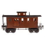 Märklin amerik. Caboosewagen 2934, Spur 1, HL, mit Diensteinrichtung, 2 AT und 2 ST, meist farbl.