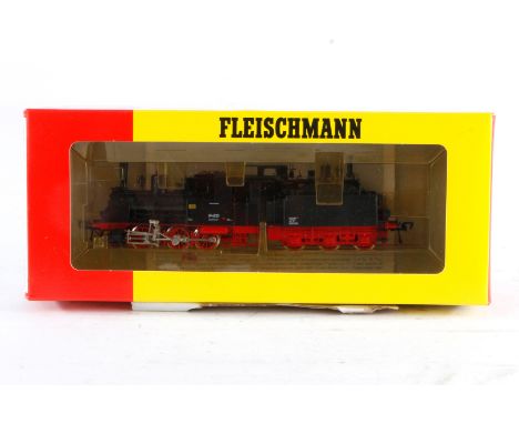 Fleischmann C-Schlepptenderlok ”89 6225” 4115, Spur H0, schwarz, Alterungsspuren, OK, Z 2-3