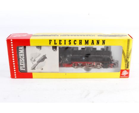 Fleischmann D-Schlepptenderlok ”55 2781” 4145, Spur H0, schwarz, mit Märklin Schleifer, Alterungsspuren, OK, sonst Z 2-3