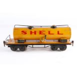 Märklin Shell Kesselwagen 1954, Spur 1, HL, NV, tw besch., LS und gealterter Lack, L 31,5, Z 3