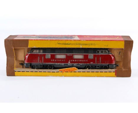 Fleischmann Diesellok ”V 200 035” 1381, Spur H0, rot/grau, Alterungsspuren, im besch. und NV OK, Z 3