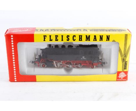 Fleischmann 1-C-1 Tenderlok ”064 389-0” 4064, Spur H0, schwarz, mit Märklin Schleifer, Alterungsspuren, OK, sonst Z 2-3