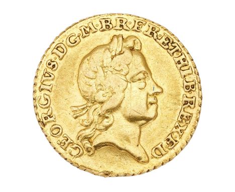 George I, Quarter Guinea 1718, obv. first laureate head right, rev. crowned cruciform shields, (S.3638), Near Very Fine