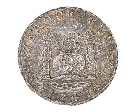 Spanish Empire, 8 Reales 1741, Philip V 'piece of eight' coin, Mexico City mint, (KM#103), recovered from the wreck of The Ho