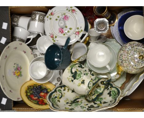 Ceramics and Glass - Masons Chartreuse shaped dish; conforming jug; F.L.Emery coffee set for four; Gladstone china teaware, c