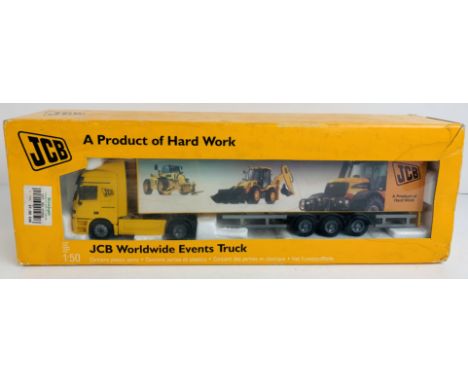 Joal / JCB 1:50 HGV 'JCB Exhibitions Truck' - Boxed, P&amp;P Group 2 (£18+VAT for the first lot and £3+VAT for subsequent lot