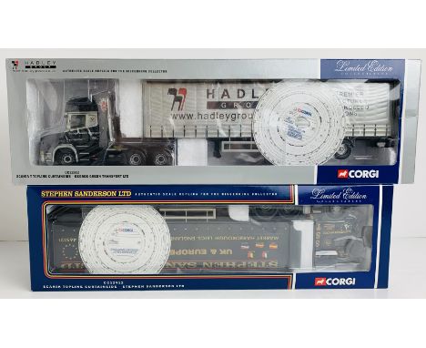 2x Corgi 1:50 HGV Models - CC12812 Scania T Topline George Green &amp; CC12912 Scania Topline Stephen Sanderson - Boxed, P&am
