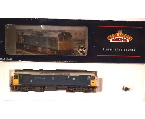 Bachmann 32402Z class 25, 25322 Tamworth Castle BR Blue. Weathered with unknown chip fitted. P&amp;P Group 1 (£14+VAT for the