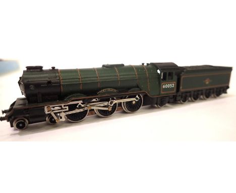 Graham Farish A3 loco Prince Palatine 60052, BR Green late crest. Missing one smoke deflector. P&amp;P Group 1 (£14+VAT for t