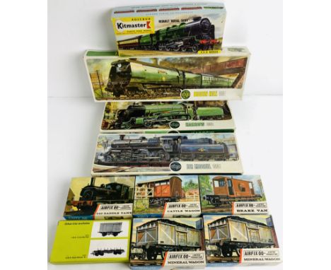 11x Loco &amp; Wagon Kits Predominantly Airfix - Contents Unchecked - But Appear Complete. Part built Kitmaster Beyer Garratt