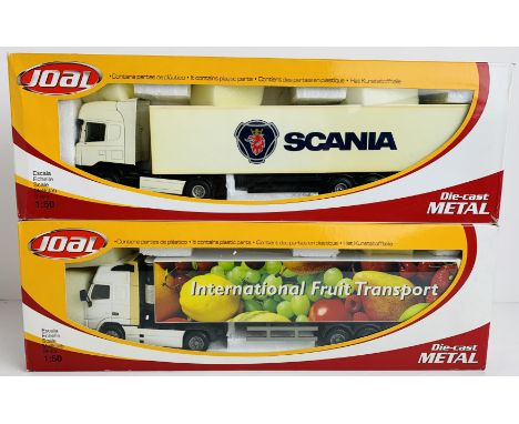 2x Joal 1:50 HGV Models - 385 / 380 Volvo FH12 &amp; Scania R - Boxed, P&amp;P Group 2 (£18+VAT for the first lot and £3+VAT 
