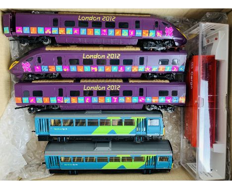 Hornby OO 142 Pacer Northern Spirit Livery, London 2012 Javelin &amp; 1x DB Cargo Hopper Wagon, P&amp;P Group 2 (£18+VAT for 