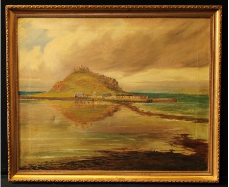 Edgar M Ward (Exh.1878) St Michael's Mount signed, titled, oil on canvas, 54cm x 69cm 