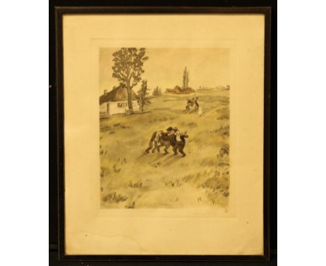 Walter Trier (1890-1951), by and after, of jolly topers, coloured lithograph, 32cm x 22cm 
