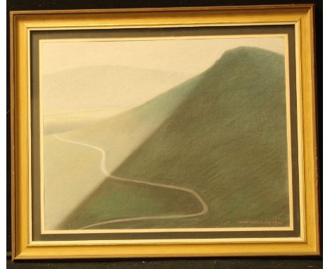 Derek Wilkinson (1929 - 1998) Hill Road signed, pastel, 35cm x 45.5cm 