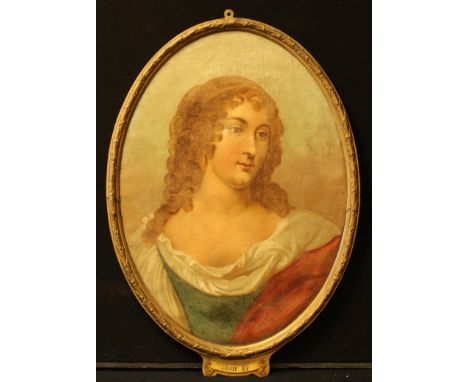 French School (19th century) Portrait of a Lady of Title oil on canvas, oval, 55.5cm x 39.5cm 