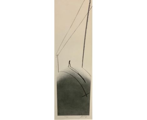 Mackenzie Thorpe, by and after, Telegraph Pole, signed, limited edition, 763/850, lithograph print, 44cm x 14.5cm 
