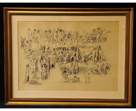 O**M**Murray Nudes in Various Poses signed in pencil, 36.5cm x 53cm 