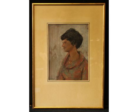 Cenga (20th century) Portrait of a Lady, half length signed, pastel, 30cm x21.5cm 