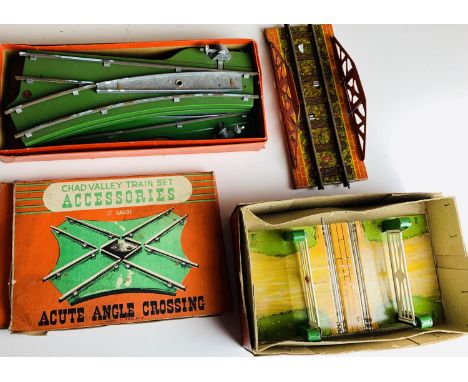 Hornby &amp; Chad Valley O Gauge Tin Plate Level Crossings &amp; Points - Near Mint in original boxes 