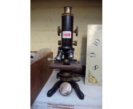 A W Watson &amp; Sons 'Service' monocular microscope.&nbsp; 