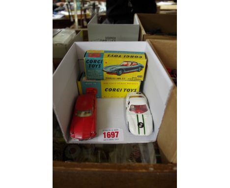 A Corgi Toys Citroen DS19,&nbsp;No.201S; together with a Marcos 1800 GT with Volvo engine, No.324, both boxed. (2) 