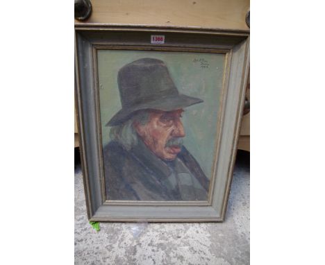 Leo Klin, head and shoulders&nbsp; portrait of a gentleman, signed and dated 1964, oil on canvasboard, 43 x 31cm.&nbsp; 
