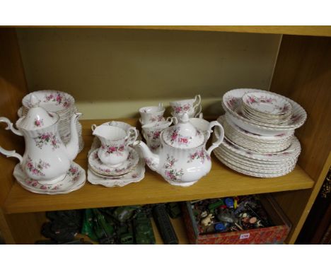 A Royal Albert 'Lavender Rose' pattern tea and dinner service.&nbsp; 