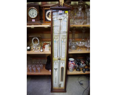 A mahogany Admiral Fitzroy's barometer. 