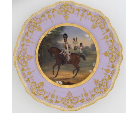 A Porcelain Dessert Plate from the Dowry Service of Grand Duchess Alexandra Nikolaevna  IMPERIAL PORCELAIN MANUFACTORY, PERIO