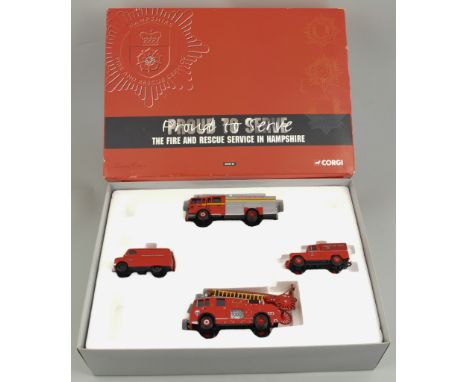 Corgi Toys, Limited Edition Fire & Rescue Service in Hampshire Presentation Set, cc 99152, (boxed).