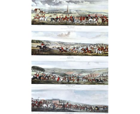 Colour print, Leicestershire covers, four coloured plates on one sheets, 74cm x 52xcm.