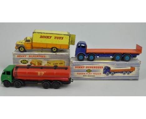 Dinky Supertoys Foden flat truck 903, (boxed), Dinky Supertoys Bedford Pallet Jecta Van 930, (boxed), Dinky Supertoys Leyland