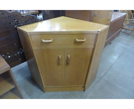 A G-Plan Brandon light oak corner desk 