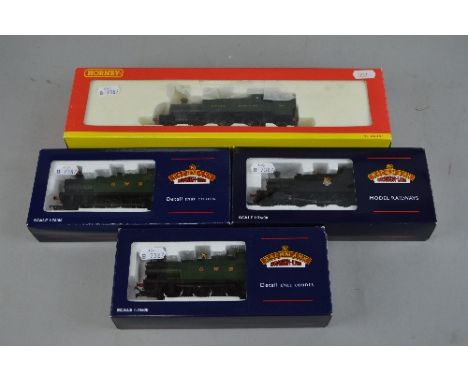 FOUR BOXED OO TANK LOCOMOTIVES OF G.W.R. ORIGIN, Hornby Class 61XX No.6147 (R2098A) G.W.R. green livery, Bachmann Class 4575 