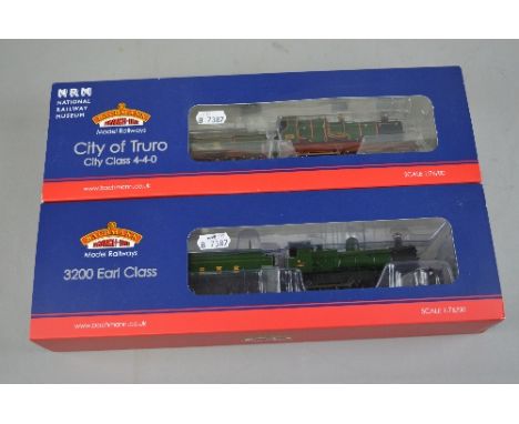 TWO BOXED BACHMANN OO GAUGE G.W.R. LOCOMOTIVES, City Class 'City of Truro', No.3440 (31-725 NRM), model produced exclusively 