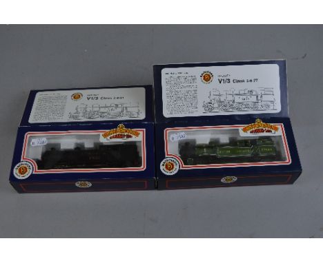 TWO BOXED BACHMANN OO GAUGE GRESLEY CLASS V1/V3 TANK LOCOMOTIVES, V1 No.7601, L.N.E.R. black livery, (Code 3/4 renumbering fr