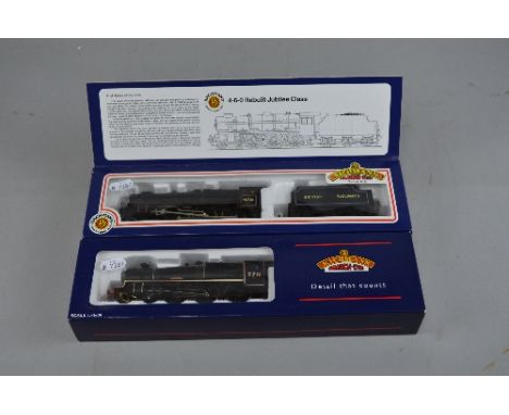 TWO BOXED BACHMANN OO GAUGE JUBILEE CLASS LOCOMOTIVES, 'Courageous', No.5711, L.M.S. black livery (s.d.) (31-159) and 'Comet'