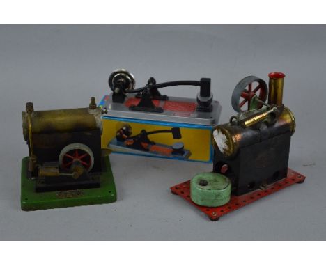 AN UNBOXED MAMOD MINOR NO.2 LIVE STEAM ENGINE, with burner, not tested, with an unboxed SEL (Signalling Equipment Ltd) live s