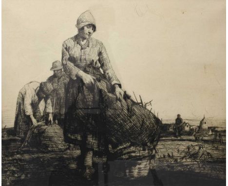 William Lee-Hankey RWS, RI, RE (1869-1952)"Sur le Terrain"Signed, etching, 46.5cm by 57cm Provenance: Phillips Auctioneers, A