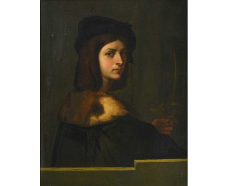 After Sebastiano del Piombo (1485-1547) ItalianThe Violinist, possibly a self-portrait Oil on canvas, 71cm by 56cm